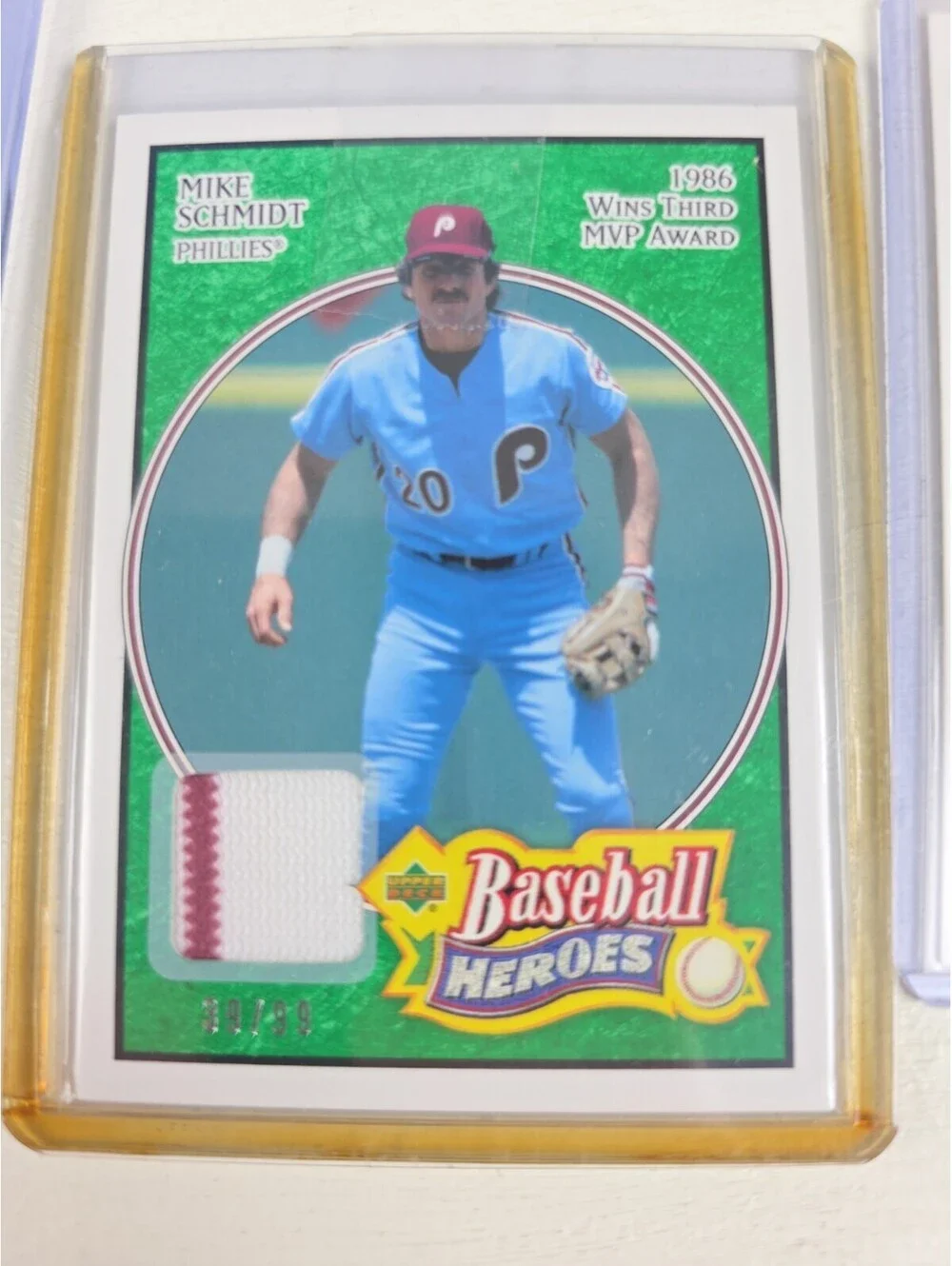 6 Card (MEM) Lot Baseball - HOF NM Autos Jersey Bat Mike Schmidt Alan Tramell ++